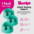 thumbnail image 2 of Bumbo Baby Soft Foam Floor Seat w/3 Point Adjustable Harness, 3 Pack, Grey, 2 of 9