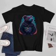thumbnail image 4 of Pullover Bear T -shirt T-shirt Art Black T-shirt Unisex Tees Casual shirt, 4 of 5