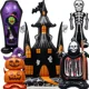 thumbnail image 2 of pieza de globos de aluminio independientes para Halloween, globos de aluminio con forma de castillo de terror, esqueleto y calabaza para suministros de fiesta de cumpleaños de Halloween, 2 of 5