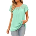 thumbnail image 2 of Hrsba Summer Shirts for Women,Summer Pullover Print Short Sleeve Crewneck Soft Ladies T Shirts Casual Tops, 2 of 9