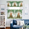 thumbnail image 2 of Cartoon Small Squirrels Kitchen Curtains Valances and Tiers Set of 3 Watercolor Forest Animal Acorn Green Tree Tier Curtains and Valance with Rod Pocket for Small Windows, 27.5"x24", 2 of 9