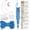 Lake blue, variant on Macrame Kit for Beginners, DIY Dream Catcher Adults, Moon Wall Hanging Kit, Starter Craft Set - 3mm Cord, Beads, Metal Rings, Supplies (Natural) Natural