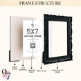 thumbnail image 4 of 97 Decor Gothic 5x7 Black Victorian Picture Frame, 1 Pack, 4 of 7