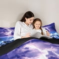 thumbnail image 5 of Homewish Female Men Women Abstract Gradient Lightning Bedding Comforter Set 2pcs,Natural Disaster Twin Comforter Sets Microfiber,Ocean Beach Breathable Bedding Set,Breathable Home Decor, 5 of 8