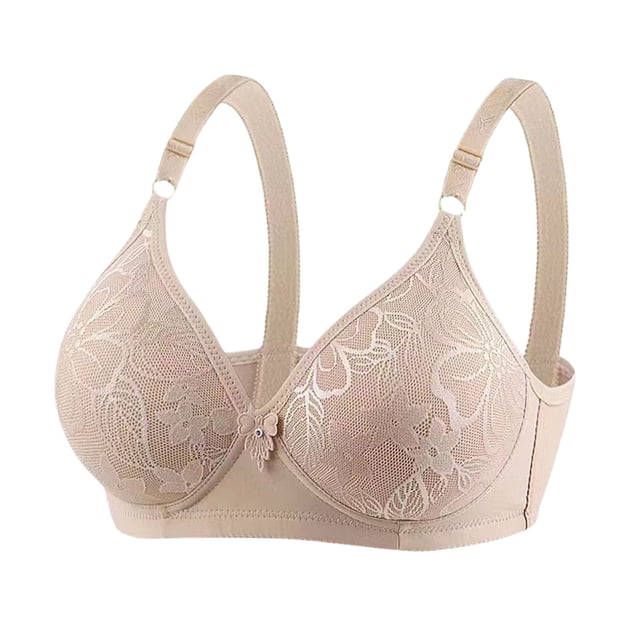 Abcnature Women Full Coverage Bras Printing Plus Size Full Cup Bras without Underwire Hold Side Breasts Sagging Daily Bras