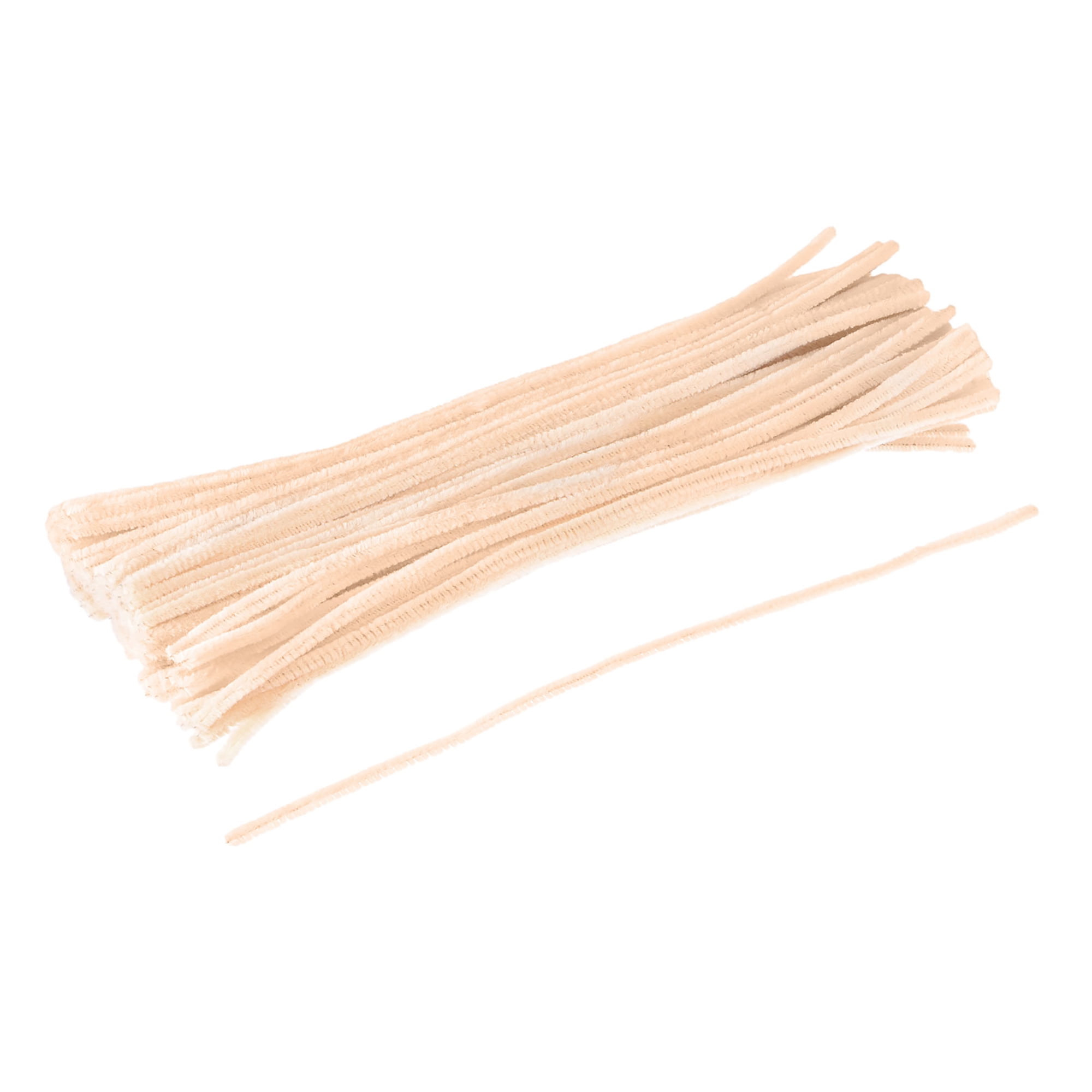 Uxcell 30cm/12 inch Pipe Cleaners Chenille Stems for DIY Art Crafts Beige 200 Pack