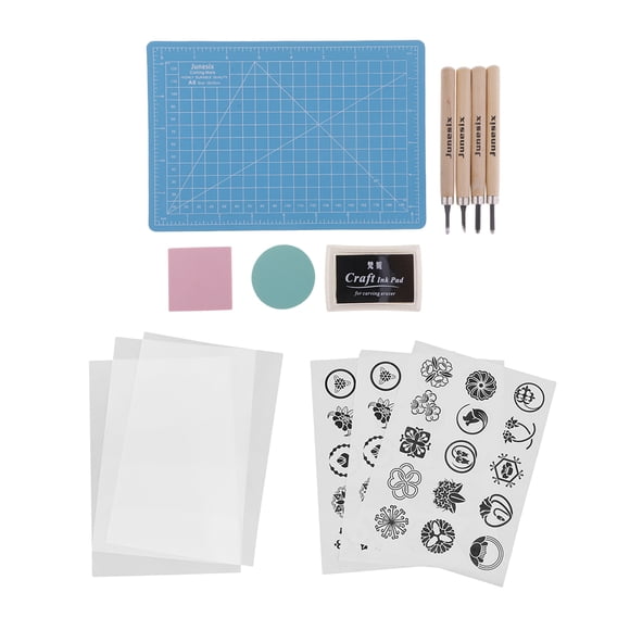 Conjuo De Herramieas De De Sello De Goma Sunnimix Bloque de talla de sello de goma