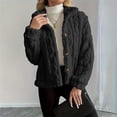 thumbnail image 2 of Women's long-sleeved comfortable and warm wool bed Coat with zipper stand collar, plus size, 2 of 7
