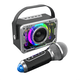 thumbnail image 3 of Altavoz Bluetooth para Cantar en Casa Al Aire Libre, Altavoz de Karaoke InaláMbrico de Graves PortáTil, MicróFono, Juego de Ktv para el Hogar-Gris, 3 of 5