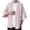 Pink, variant on Mens Summer Shirts, Men Summer Kimono Shirt Solid Half Sleeve Elegant Top Off Shoulder Loose Soft Cardigan White XXL