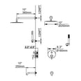 thumbnail image 5 of Three Functions Complete Shower System, Shower Faucet Set with Bathroom Bathtub Faucet with Rough-in Valve, 5 of 5