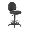 thumbnail image 1 of Pemberly Row Black Fabric Seat and Back Drafting Chair with Adjustable Foot Ring, 1 of 3