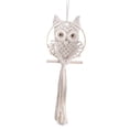 thumbnail image 4 of Tapiz de macramé con búho para colgar en la pared, decoración bohemia de pared, decoración de pared de madera elegante para el hogar Estilo C, 4 of 9