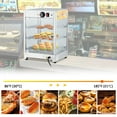 thumbnail image 3 of Aoile Commercial Food Warmer Display Case, 3-Tier Electric Countertop Pizza Pastry Warmer with LED Lighting & Temp Knob, 3 of 7