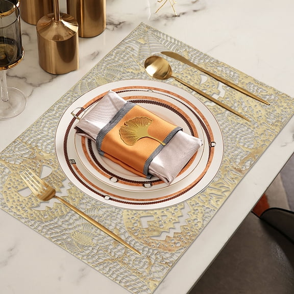 YIMWNYI Halloween Pumpkin Head PVC Placemat, Waterproof Table Mat, Heat Resistant Dining Accessory, Perfect for Parties, Home Decoration, Ideal for Holiday Gatherings, Durable and Easy to Clean