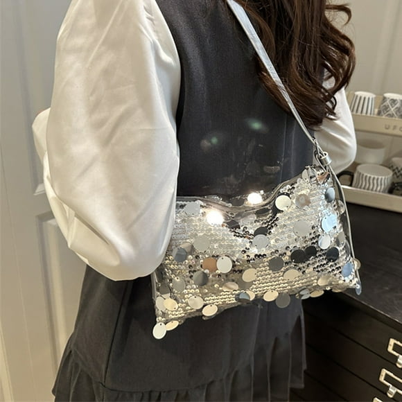 Bolso bandolero con brazo para mujeres | Bolso pequeño para desplazamientos Correa de cadena | Poliéster | Contracorriente contra arañazos impermeables | Gran Capacidad | 25x14,5x4,5cm | 1 Pack