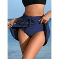 thumbnail image 4 of Asoul Womens Drawstring Swim Skirts Elastic Waisted Bikini Tankini Swim Bottoms Built-in Panties with Pockets, 4 of 6