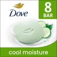 thumbnail image 2 of Dove Beauty Bar Soap For Refreshed Skin, Cool Moisture Cucumber & Green Tea Scent, Leaves Skin Refreshed, 3.75 oz 8 Bars, 2 of 10
