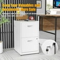 thumbnail image 4 of 2 Drawer File Cabinet with Lock, Two Drawer Vertical Filing Cabinets, 18" Deep Steel Filing Cabinet for Home Office, Light Duty Metal White Filing Cabinet for Letter-Size Files - Assemly Required, 4 of 8