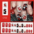 thumbnail image 2 of Square Press on Nail Valentine French Tip Fake Nail Glues on Nail Set Gifts, 2 of 7