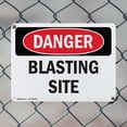 thumbnail image 5 of (2 Pack) Blasting Site OSHA Danger Sign 10 Inch X 7 Inch Indoor / Outdoor Rust-Free Aluminum Metal Signs for Workplace, Workshop, and Construction Site, Made in the USA, 5 of 8
