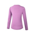 thumbnail image 2 of Women's Long Sleeve Compression Shirt Autumn Plus Velvet Yoga Gym Workout Fitness Running Sports T-shirt Quick-drying Stretch Top Base Layer, 2 of 5