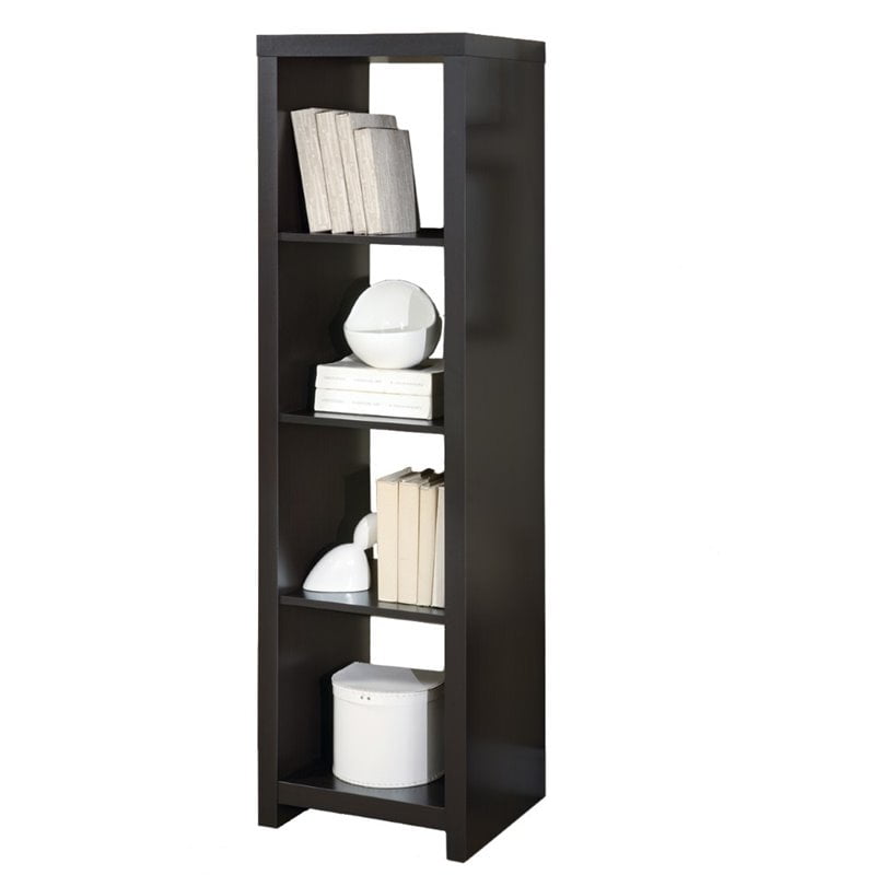 Room Divider Bookcase in Cappuccino Finish