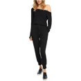 thumbnail image 1 of I-N-C Womens Solid Jumpsuit black S, 1 of 1