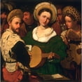 thumbnail image 2 of Callisto Piazza 20x20 Black Ornate Framed Double Matted Museum Art Print Titled: Musical Group, 2 of 5