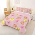 thumbnail image 2 of Erosebridal Softball Sports Kids Queen Comforter Set, Pink Watercolor Bow Bedding Comforter Set, 3 Pieces, 2 of 6