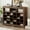 Rustic Brown#8AAP, variant on Living Room Cabinets ON-TREND Sleek Design 24 Shoe Cubby Console, Modern Shoe Cabinet with Curved Base, Versatile Sideboard with High-quality for Hallway, Bedroom, Living Room, Rustic Brown,Wooden Ca