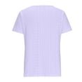 thumbnail image 5 of Royisotas Short Sleeve Tops Women Summer Purple Casual Shirts for Women Plus Size Striped Crew Neck Tshirts, 5 of 5