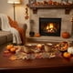 thumbnail image 4 of Embroidered Fall Leaf Table Runner For Thanksgiving Fall Maple Leaf Hollow Cut Table Mat Holiday Table Decor 16.93inch Or 33.46inch Season Centerpiece, 4 of 7