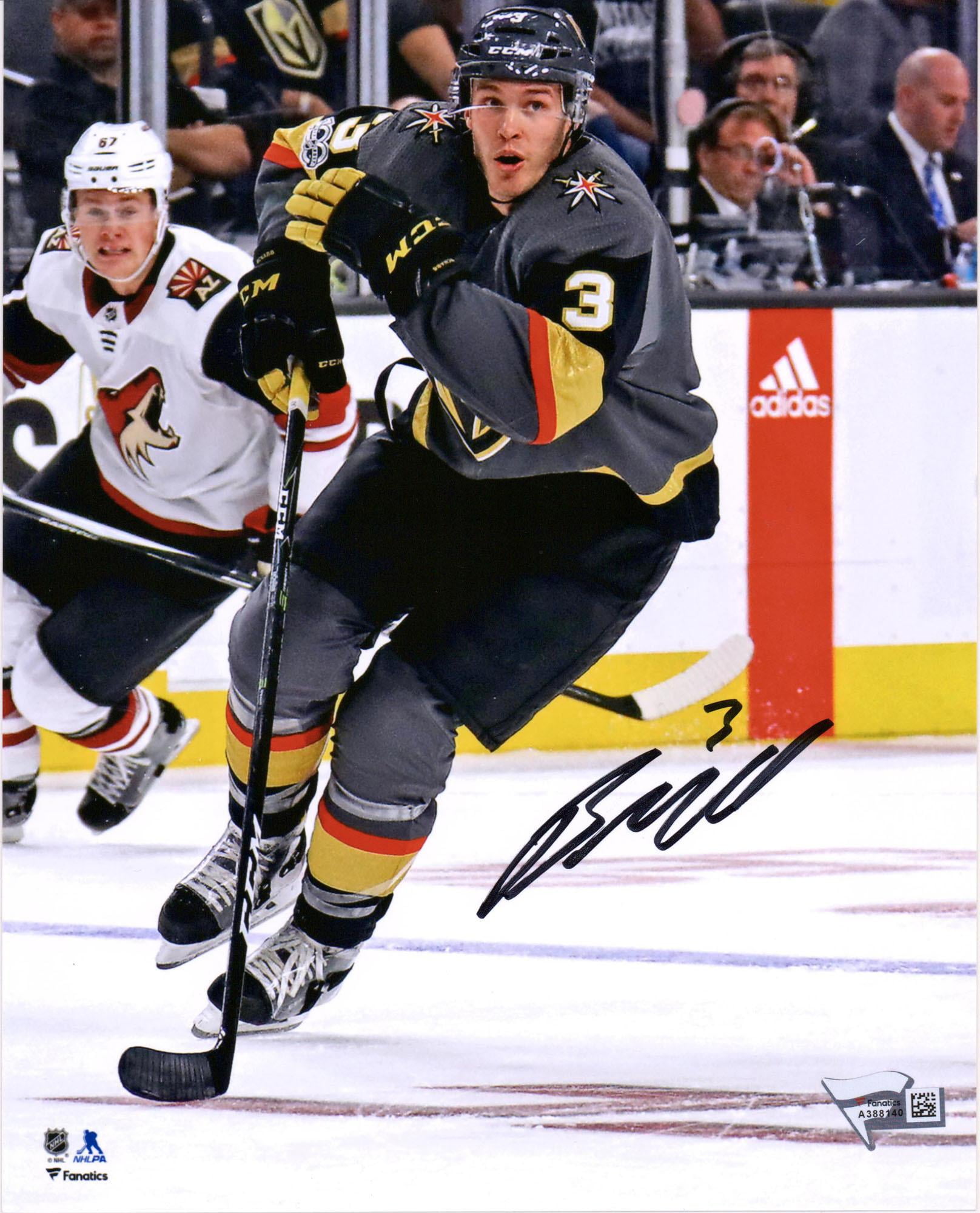 Brayden McNabb Vegas Golden Knights Autographed 8" x 10" Black Jersey Skating Photograph Fanatics Authentic... by Fanatics Authentic