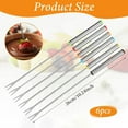 thumbnail image 4 of 6-Piece Stainless Steel Fondue Forks, Fruit Dessert Forks, Long Skewers for Cheese, Chocolate, Marshmallows, Fruit, Grilling, Perfect for Parties & BBQ, 4 of 9