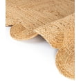 thumbnail image 3 of Indian Handwoven Braided Natural Jute Scalloped Round Rug, Bedroom, Entryways, Dining Room, Hallways, Kids' Rooms, Size - (3' Round), 3 of 3