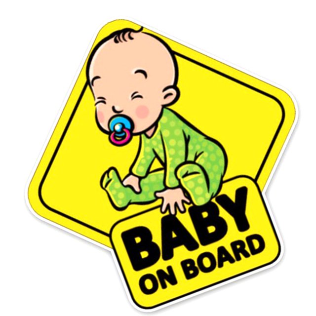 Reflective Waterproof Baby on Board Pattern Sticker Decal