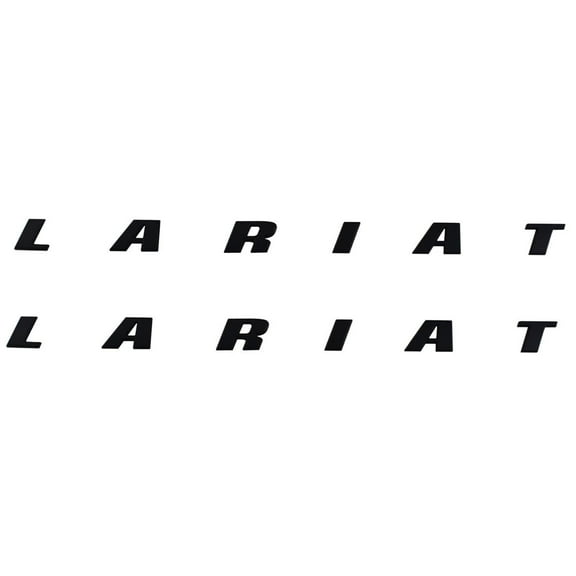 ZZ 2Pc Lariat Side Fender Emblems Letter Badge Nameplate 3D Logo Fit for 150 250 350 Truck Pickup