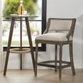 thumbnail image 2 of Jennifer Taylor Home Paris 26.5" Farmhouse Counter Height Bar Stool Light Beige, 2 of 15