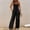 Black, variant on JUSLIO Women Jumpsuits Fashion Casual Sleeveless V-Neck with Pockets Wide Leg Jumpsuits