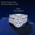 thumbnail image 4 of Wuziwen 4 Carats Wedding Sets Engagement Rings for Women Sterling Silver Cubic Zirconia Size 8, 4 of 7