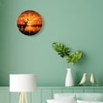 thumbnail image 4 of 10 Inch Wall Clock Battery Operated Silent Clock Decorative for Office, Kitchen, Outdoor, Living Room，Antlers Hugging Sunset Silhouette Beautiful Design, 4 of 4