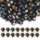 thumbnail image 1 of Cuentas de cristal en forma de bicono Uxcell de 4 mm, 400 piezas, cuentas facetadas de vidrio para hacer joyas, negro oscuro, 1 of 6