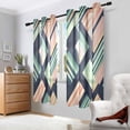 thumbnail image 2 of Yayeee Window Curtains Light Filtering 63"x42" Grommet Panel Pair Home Living Room Decor, Isometric Pink, 2 of 7