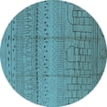 thumbnail image 1 of Ahgly Company Indoor Round Solid Light Blue Modern Area Rugs, 8' Round, 1 of 4