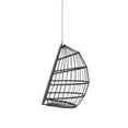 thumbnail image 5 of Royard Oaktree Hanging Egg Chair, Indoor/Outdoor Wicker Swing Chairs with Cushion Headrest, Basket Hammock Chairs with Hanging Kit Chain for Bedroom Balcony, Without Stand, Gray+Khaki, 5 of 7