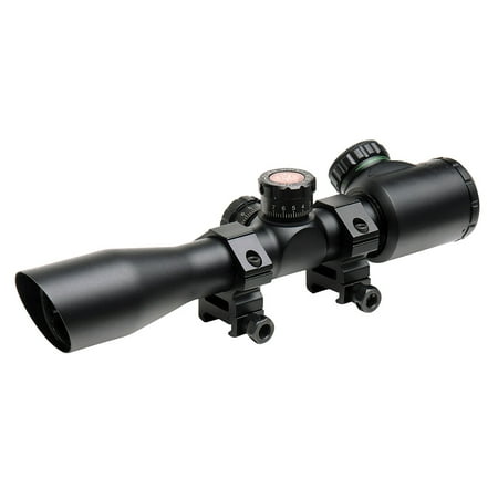 TruGlo TruBrite Xtreme 4x32 Compact Riflescope w/ Illuminated Mil-Dot Reticle & Rings - (Best Air Rifle Scope Sale)