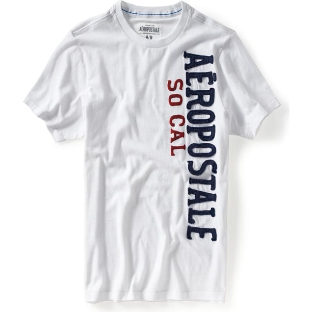 Aeropostale So Cal Graphic Playera para Hombre, Blanco, XX-Large