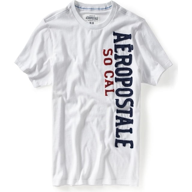 Aeropostale - Camiseta gráfica So Cal para hombre, color blanco, grande