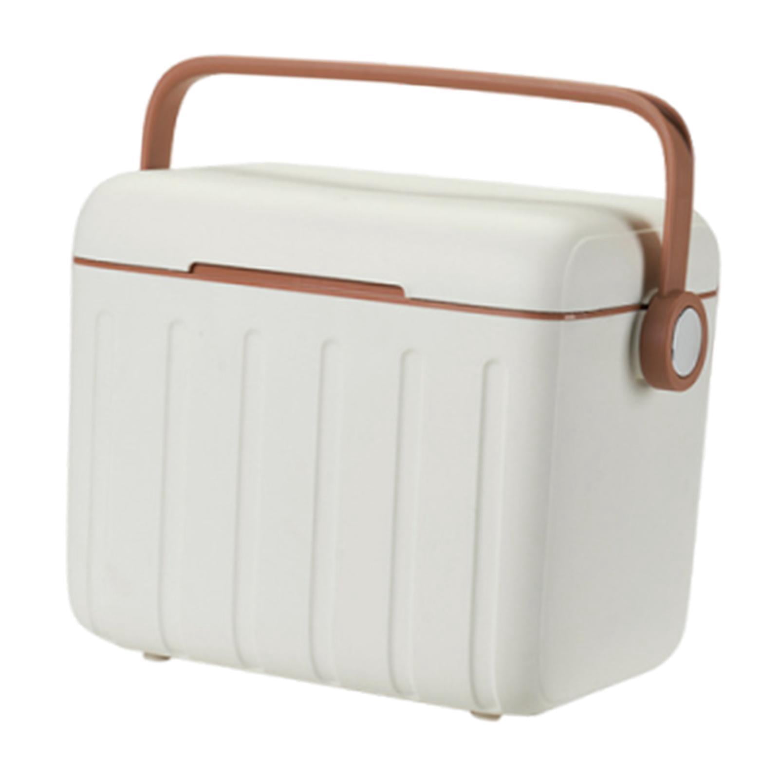 QccHieUs Cooler Box Hot/Cold Retention Cooler Ice Chest Box Storage Container for Outdoor White